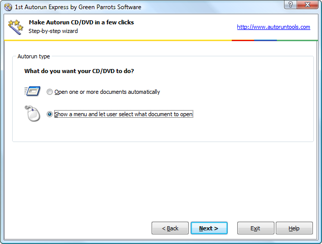 Specify that your autorun CD will show autorun menu.